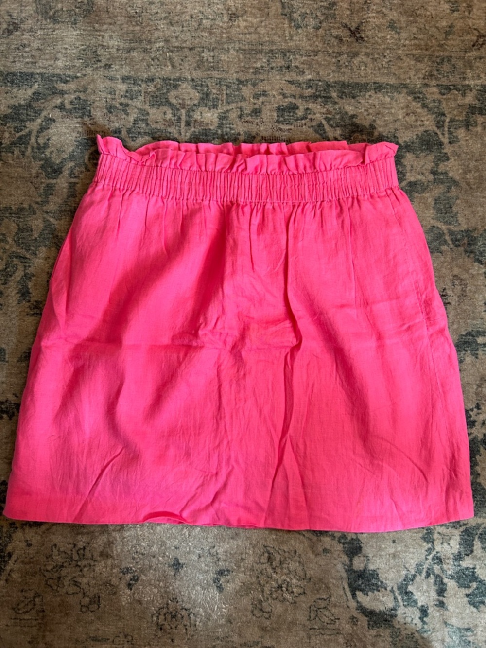 J. Crew Hot Pink Elastic-Waist Mini Skirt